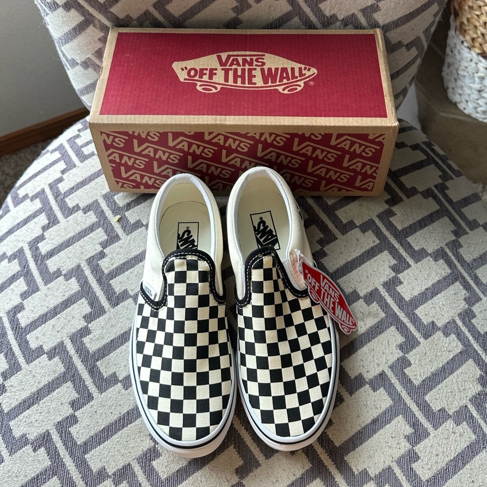 Checkered Slip On Vans